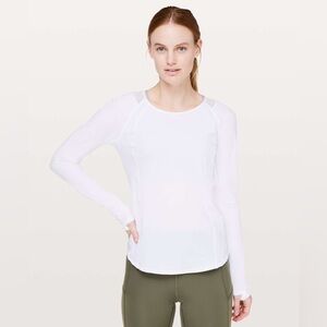 lululemon athletica White Long Sleeve Top